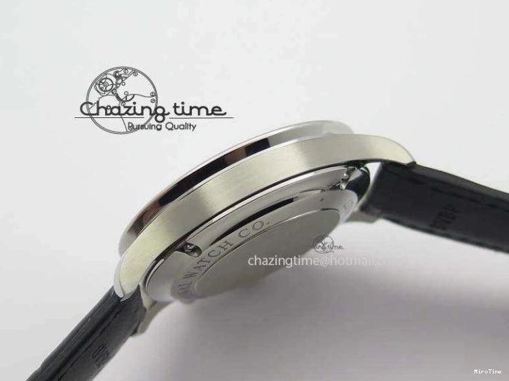 MIROTIME 0122 Reliable Portuguese IW371447 ZF 1:1 Best Edition SS Black Dial On Black Leather Strap A79350 V 7274